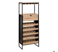 5five - Meuble Bar x25 bouteuilles aliaj Effet chêne Naturel