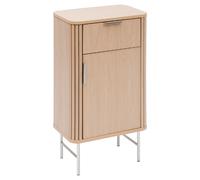 Meuble bas 1 porte et 1 tiroir effet bois clair LIORA - Beige