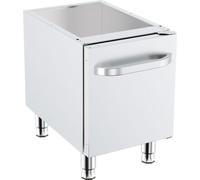 Meuble bas Combisteel avec porte 400 x 600 mm – acier inoxydable, piètement de table