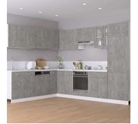 Meuble bas cuisine - Armoire à four - Gris béton - 60x - MODERNE Meuble de four ""Riga"" - Gris béton - 60 x 46 x 81,5 cm Bois d'ingén