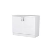 Meuble Bas Cuisine Avec Plan De Travail 2 Portes - 100% Résistant A L'Eau - NOVA - Coloris Blanc Mat - 60 x 100,1l x 85 cm