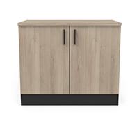 Meuble Bas Cuisine avec Plan de Travail et 2 Portes - Origan - Fabriqué en France - Garantie 2 Ans - 85 x 100 x 60 cm