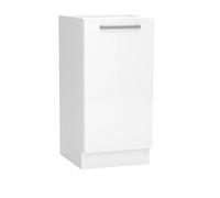Meuble bas de cuisine avec 1 porte coloris blanc - longueur 30 x profondeur 46,6 x hauteur 82 cm