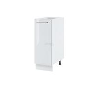 Meuble bas de cuisine Bellissi Blanc Brillant 1 porte L 30 cm - Cuisineandcie