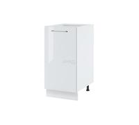 Meuble bas de cuisine Bellissi Blanc Brillant 1 porte L 40 cm - Cuisineandcie