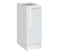 Meuble bas de cuisine Eco Blanc Brillant 1 porte L 30 cm - Cuisineandcie