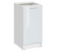 Meuble bas de cuisine Eco Blanc Brillant 1 porte L 40 cm - Cuisineandcie