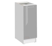 Meuble bas de cuisine Eco Gris Brillant 1 porte L 30 cm - Cuisineandcie