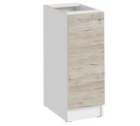 Meuble bas de cuisine Eco Noyer Blanchi 1 porte L 30 cm - Cuisineandcie