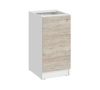 Meuble bas de cuisine Eco Noyer Blanchi 1 porte L 40 cm - Cuisineandcie