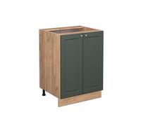 Meuble bas de cuisine Fame-Line, 60cm sans PT, Vert Or Campagne/Chêne de force doré, Vicco 38325