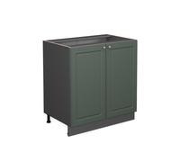 Meuble bas de cuisine Fame-Line, 80cm avec étagère, sans PT, Vert Or Campagne/Anthracite, Vicco 37988