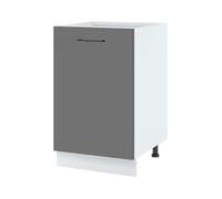 Meuble bas de cuisine Lovia Gris Mat 1 porte L 50 cm - Cuisineandcie