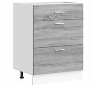 Meuble bas de cuisine Lyon - vidaXL - caisson cuisine - bois d'ingénierie - gris sonoma - 60 x 46 x 81 5 cm - avec tiroir{wzn83k}