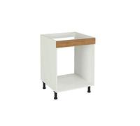 Meuble bas de cuisine pour four coloris chêne cortez - Hauteur 85 x Longueur 60 x profondeur 58 cm --