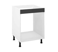 Meuble bas de cuisine pour four coloris gris - Hauteur 85 x Longueur 60 x profondeur 58 cm