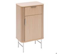 Meuble bas 1 porte et 1 tiroir effet bois clair LIORA - Beige