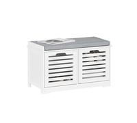 SoBuy FSR23-II-W Banc à Chaussures - Blanc