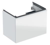 Meuble bas Geberit Acanto 1 tiroir 1 tir anglaise lavabo 75cm verre blanc - GEBERIT 503.004.01.2