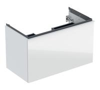 Meuble bas Geberit Acanto 1 tiroir 1 tir anglaise lavabo 90cm verre blanc - GEBERIT 503.005.01.2
