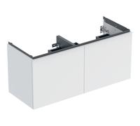 Geberit Geberit Meuble sous lavabo double Acanto 1 tiroir latéral, 1 tiroir en I, L 119 cm, blanc mat / blanc brillant Quantité:1