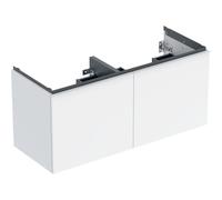 Meuble bas Geberit Acanto 2 tiroirs 2 tir anglaise lavabo 2C 120cm blc brill. - GEBERIT 503.007.01.1