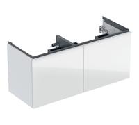 Meuble bas Geberit Acanto 2 tiroirs 2 tir anglaise lavabo 2C 120cm verre blc - GEBERIT 503.007.01.2