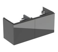 Meuble bas Geberit Acanto 2 tiroirs 2 tir anglaise lavabo 2C 120cm verre gris - GEBERIT 503.007.JK.2