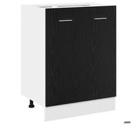 Meuble Bas pour cuisine - BEST-HOME - Meuble Bas - Chêne noir - 60x46x81,5cm - Bois Contreplaqué 3_3250096