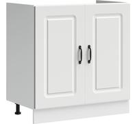 Meuble bas pour évier Kalmar blanc 80x46x81,5cm bois ingénierie