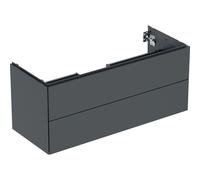 Meuble bas pour lavabo Geberit ONE 2 tiroirs L120cm P47cm Noir mat - GEBERIT 505.265.00.8