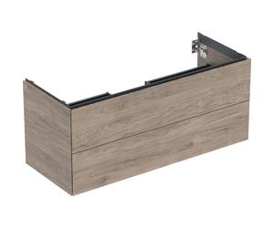 Meuble bas pour lavabo Geberit ONE 2 tiroirs L120cm P47cm Noyer carya - GEBERIT 505.265.00.6
