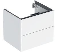 Meuble bas pour lavabo Geberit ONE 2 tiroirs L60cm P47cm Blanc brillant - GEBERIT 505.261.00.1