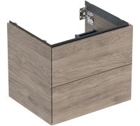 Meuble bas pour lavabo Geberit ONE 2 tiroirs L60cm P47cm Noyer carya - GEBERIT 505.261.00.6