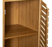 Meuble bas salle bain 1 porte 1 niche bambou Sicela - Bambou