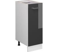 Meuble bas universel Vicco R-Line Anthracite Haute brillance 30cm avec porte, sans PT, Model 41831