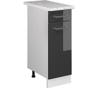 Meuble bas universel Vicco R-Line Anthracite Haute brillance 30cm avec tiroir, avec PT, Model 41748