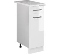 Meuble bas universel Vicco R-Line Blanc Haute brillance 30cm avec tiroir, avec PT, Model 41766