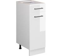 Meuble bas universel Vicco R-Line Blanc Haute brillance 30cm avec tiroir, sans PT, Model 41765