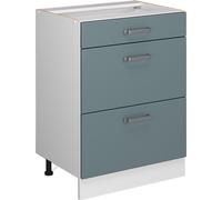 Meuble bas universel Vicco R-Line Bleu-gris 60cm avec tiroirs, sans PT, Model 41779