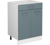 Meuble bas universel Vicco R-Line Bleu-gris 60cm avec tiroirs, sans PT, Model 41920