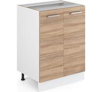 Meuble bas universel Vicco R-Line Sonoma 60cm avec portes, sans PT, Model 41743