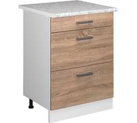 Meuble bas universel Vicco R-Line Sonoma 60cm avec tiroirs, Model 41784