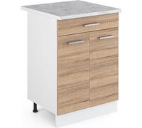 Meuble bas universel Vicco R-Line Sonoma 60cm avec tiroirs, Model 41925