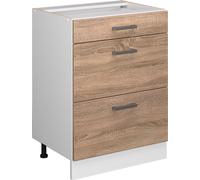 Meuble bas universel Vicco R-Line Sonoma 60cm avec tiroirs, sans PT, Model 41783
