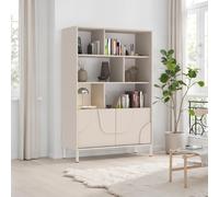 Meuble bibliothèque moderne avec casiers beige EROS