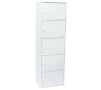 Meuble blanc à portes WERKA PRO 5 portes (133 x 40 x 29 cm)
