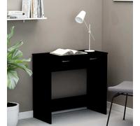Meuble bureau noir 80x40x75 cm bois composite - Bureaux 801356