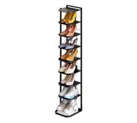 Meuble Chaussure Noir Metal Étagère à Chaussures de 10 Niveaux, Etagere Rangement Chaussures, Étagère sur Pied pour Salon, Chambre à Coucher, Couloir, Entrée Vestiaires ( Color : Black , Size : 24*27*