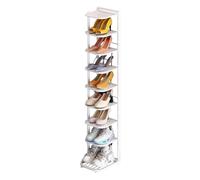 Meuble Chaussure Noir Metal Étagère à Chaussures de 10 Niveaux, Etagere Rangement Chaussures, Étagère sur Pied pour Salon, Chambre à Coucher, Couloir, Entrée Vestiaires ( Color : White , Size : 24*27*